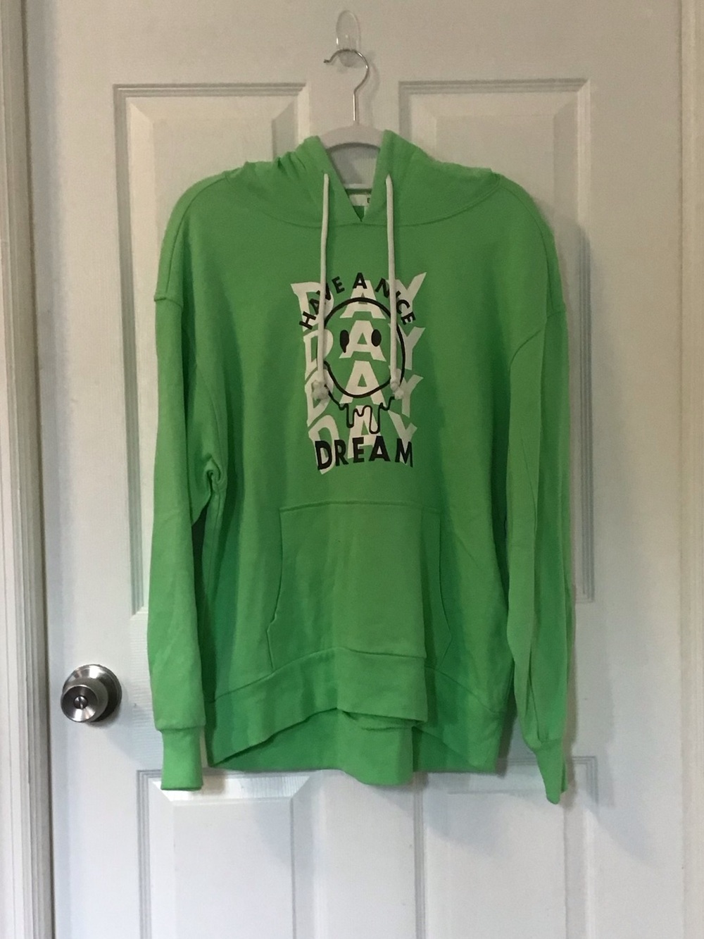 bp Bright Green Crewneck Hoodie with Front Graphic